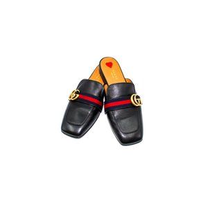 Gucci Peyton GG Leather Mules